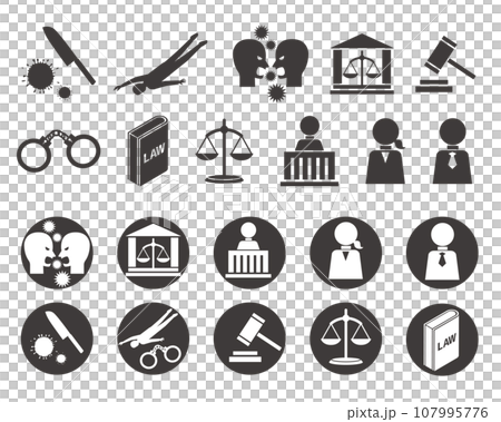 法律和事件圖示插圖集 107995776