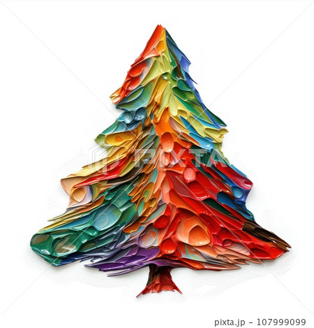 Decorative Christmas Tree isolated on white background Decorative Christmas Tree isolated on white background 107999099