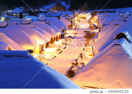 大内宿 雪 大内宿 雪 108000229