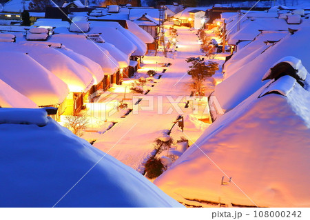 大内宿 雪 大内宿 雪 108000242