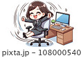 仕事が終わり喜ぶ女性【AIイラスト】 108000540