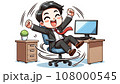 仕事が終わり喜ぶ男性【AIイラスト】 108000545