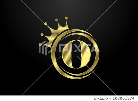English alphabet with a crown. Royal, King, queen luxury symbol. Font emblem. Vector illustration 108001974