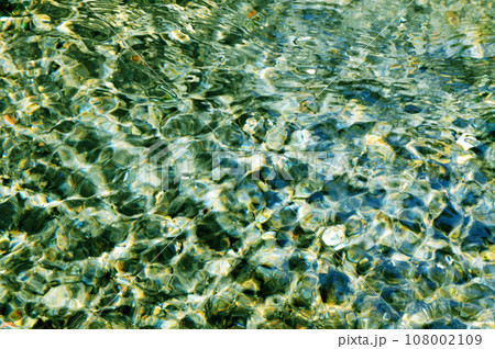 水面 水の流れと波紋 水面 水の流れと波紋 108002109