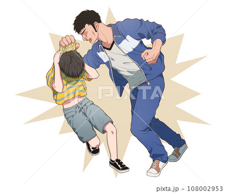 男性教師が生徒に体罰を与えいるイラストのイラスト素材 [108002953] - PIXTA