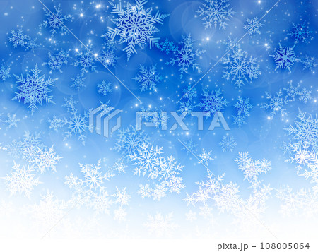 雪の結晶のイラスト背景 108005064