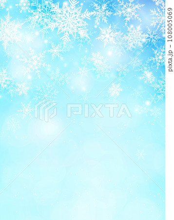 雪の結晶のイラスト背景 108005069