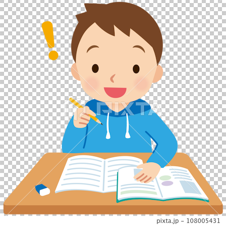 Children studying, boys, elementary school students, upper grades Children studying, boys, elementary school students, upper grades 108005431