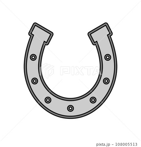 Horseshoe icon on white. 108005513