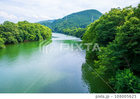 玉淀湖　寄居橋からの風景　寄居町　 108005625