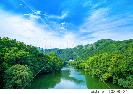 玉淀湖　寄居橋からの風景　寄居町　 108006070