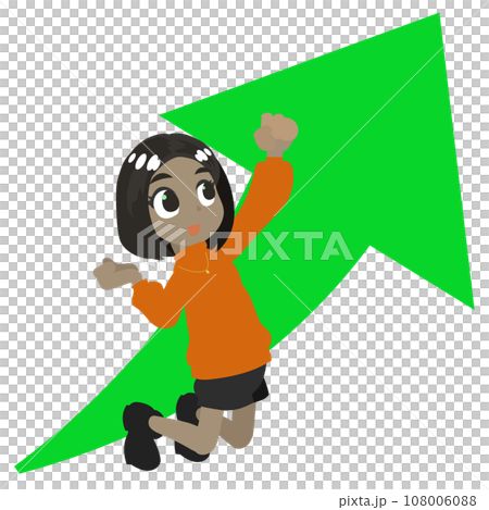 rising arrow and woman 108006088