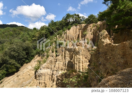 晴天の阿波の土柱 徳島 晴天の阿波の土柱 徳島 108007123