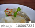 The Close-up photo of shrimp soaked in fish sauce, spicy sauce 108007225