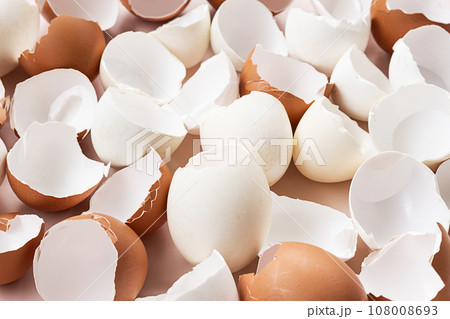 Eggshells prepare to make organic fertilizer. 108008693