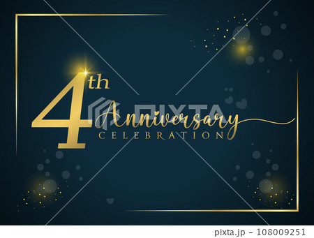 4th year anniversary celebration. Anniversary logo 108009251