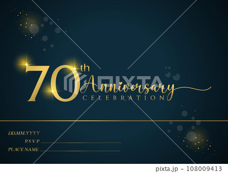 70th year anniversary celebration. Anniversary logo.  70th year anniversary celebration. Anniversary logo.  108009413
