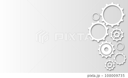 歯車の抽象的な背景　右側のみ歯車バージョン　 108009735