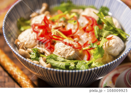 鶏団子入りフォー ベトナム料理 鶏団子入りフォー ベトナム料理 108009925
