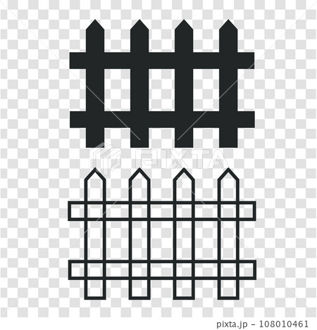 Fence icon isolated on transparent grid backgrounds Fence icon isolated on transparent grid backgrounds 108010461