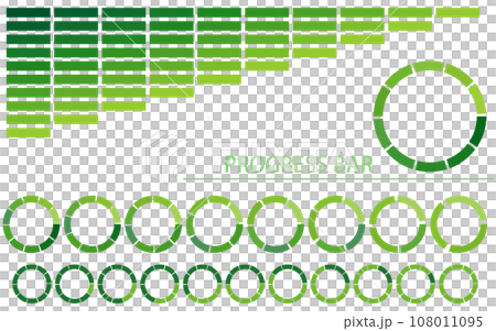 Simple green gradient progress bar, infographic Simple green gradient progress bar, infographic 108011095