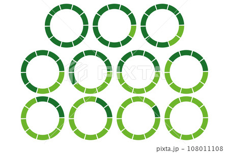 シンプルな緑のグラデーションのプログレスバー、インフォグラフィック 108011108
