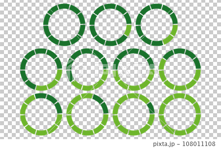 シンプルな緑のグラデーションのプログレスバー、インフォグラフィック 108011108