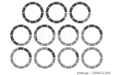シンプルなモノクロのプログレスバー、インフォグラフィック 108011109