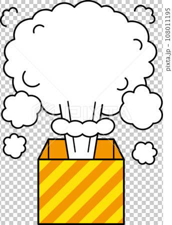 Frame in the shape of smoke flying out of a box Frame in the shape of smoke flying out of a box 108011195