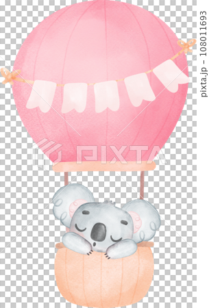 Adorable Baby Koala for Baby Shower and Nursery - Watercolor Art 108011693
