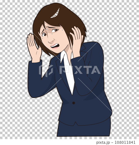 恐怖に慄く女性② 108011841