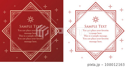 クリスマスをイメージしたアンティークフレーム 108012163