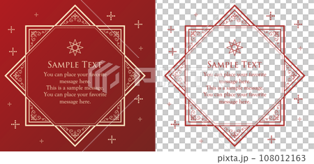 クリスマスをイメージしたアンティークフレーム 108012163