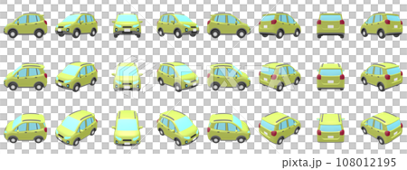 Car illustration material deformed SUV style compact car Shuttleuse with roof rail 24-piece set Car illustration material deformed SUV style compact car Shuttleuse with roof rail 24-piece set 108012195