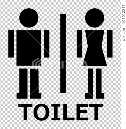 顯示男洗手間和女化妝室資訊的招牌插圖 108012255