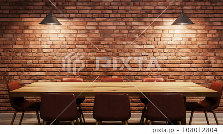 レストラン カフェ インテリアイメージ  背景素材 108012804