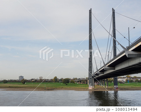the city of Dusseldorf at the rhine river the city of Dusseldorf at the rhine river 108013494