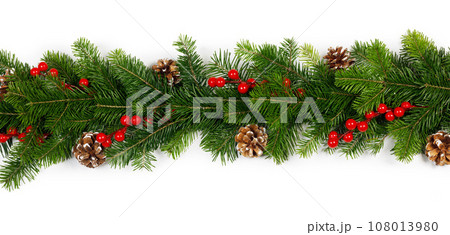 Christmas decoration on white 108013980
