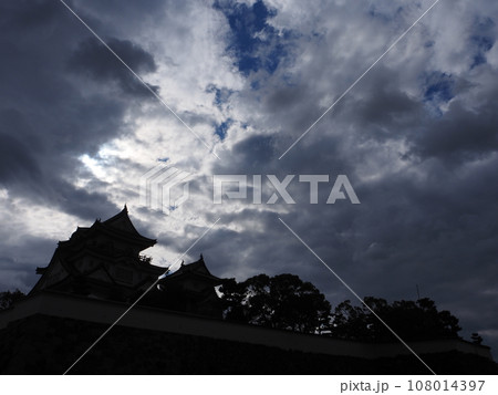 曇り空と岸和田城 曇り空と岸和田城 108014397