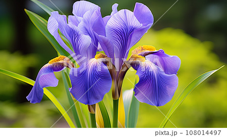 ダッチアイリス 花 青紫 背景素材 ダッチアイリス 花 青紫 背景素材 108014497