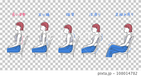 坐在椅子上的女人的插圖集 108014782