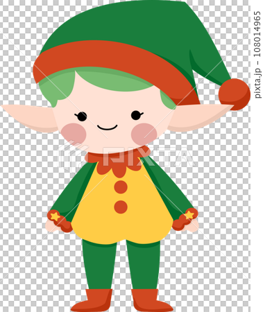 christmas, holiday, cartoon, character, elf, cute, merry, illustration, isolated, greeting, happy, xmas, vector, celebration, winter, cheerful, fun, season, gift, santa, background, funny, present 108014965
