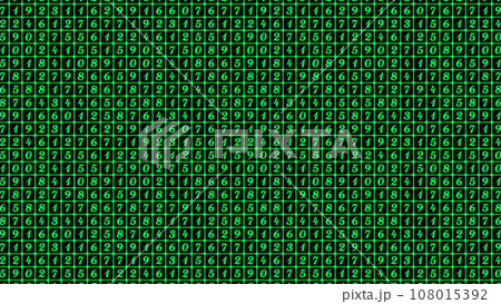 緑色の数字で埋め尽くされる背景002_4Kサイズ 緑色の数字で埋め尽くされる背景002_4Kサイズ 108015392