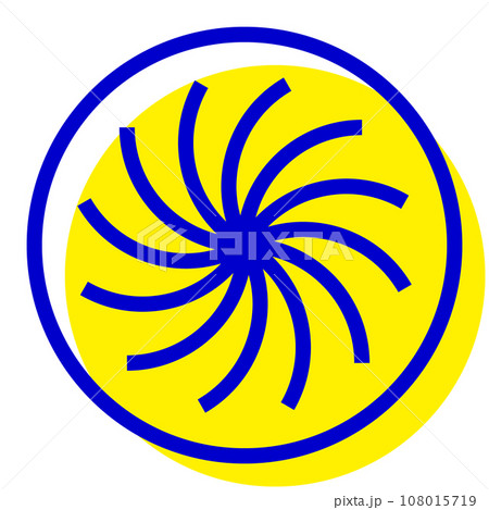 星、渦を表す2色スタイルのアイコン 108015719