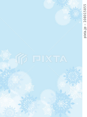 雪の結晶背景2023-10-2ベク 108015855