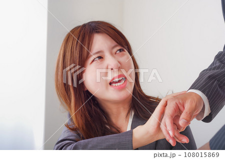 身体的な過剰接触を嫌がるビジネスウーマン 108015869
