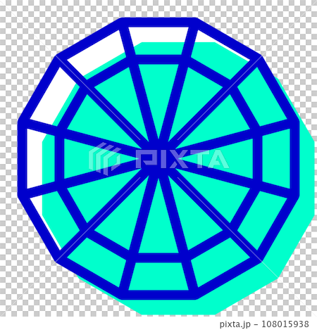 代表十二、十二分、圓、圓的雙色風格圖標 108015938