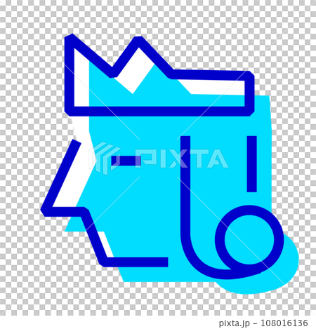 Two color style icon representing playing cards, jack Two color style icon representing playing cards, jack 108016136