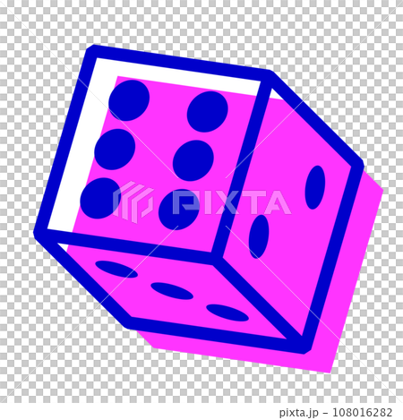 代表骰子的兩種顏色樣式圖標 108016282