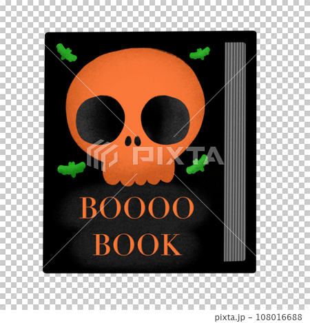 Halloween Black Book Magic Cartoon illustration For Halloween Festival Decoration Halloween Black Book Magic Cartoon illustration For Halloween Festival Decoration 108016688